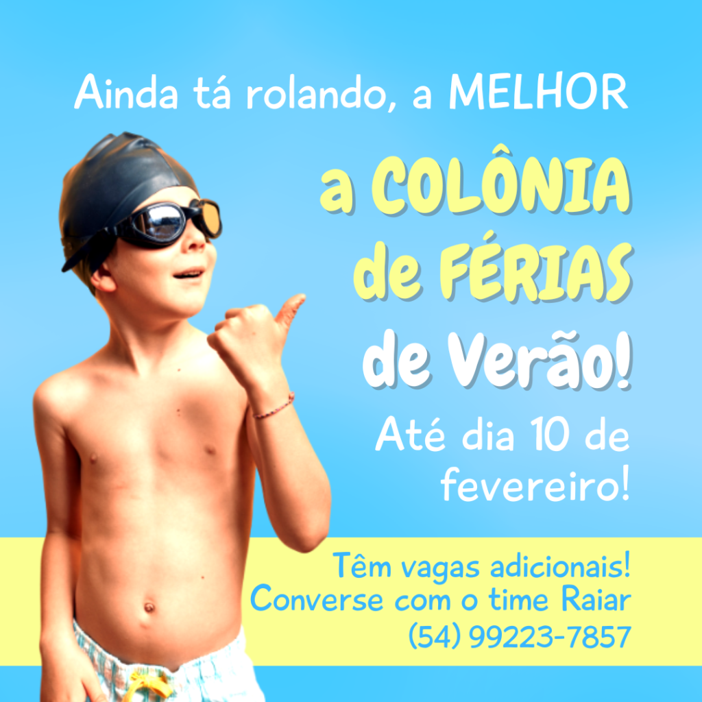 Card PROMO "Colônia de Férias"